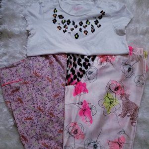 Victoria Secret 3 Piece Pajama Set Leopard